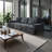 Simple And Stylish Inline Three-Seater Grey Compression SofaReception Sets