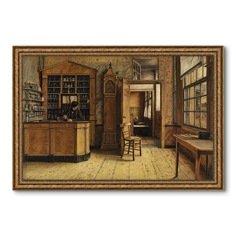La vieille auberge «Het Loodshuis» à Anvers, 1877 - Henri de Braekeleer - Toile encadrée sur mesure, 28x40 INNER SIZE