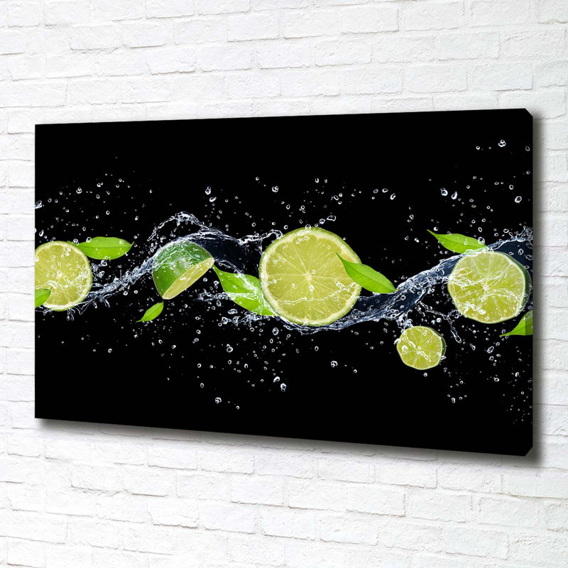 Limes And Water - No Frame Print on Canvas