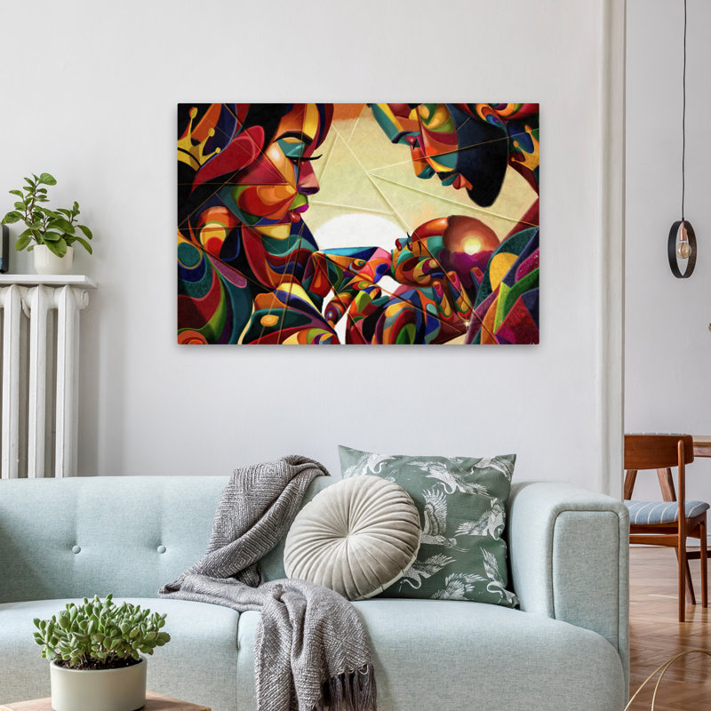 Family Hues - Art figuratif multicultural, H 24 po x l 36 po