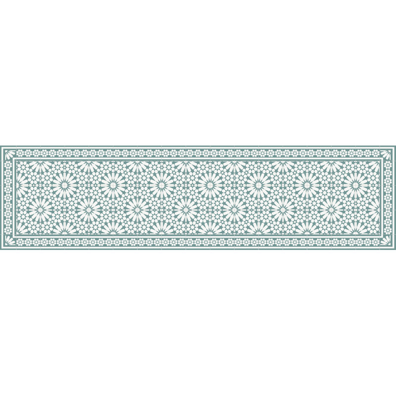 Enda Vinyl Machine Printed Area Rug, Rectangle 2'2" x 8'2.4"