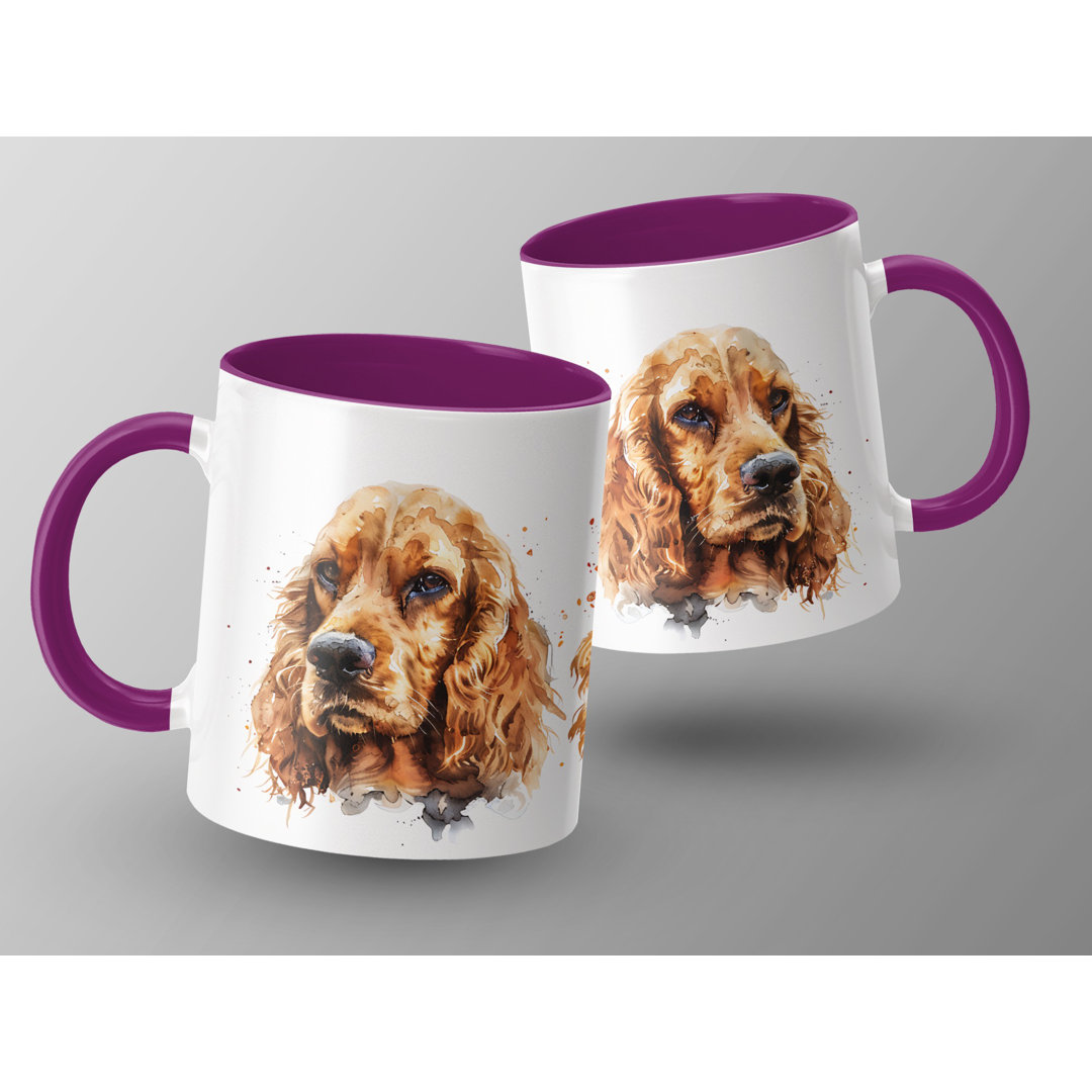 Cocker Spaniel Watercolor Design 11oz Coffee Mug