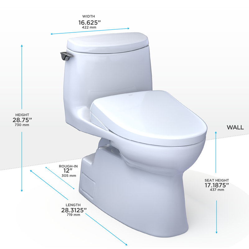 Carlyle® II 1 GPF Elongated Floor Mounted One-Piece Toilet (Seat Included)
