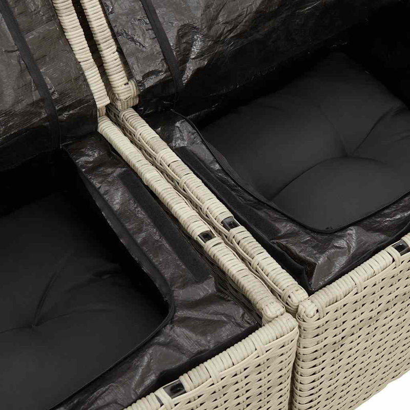  Garden Sofa Set Light Grey