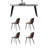 Simple grey dining table and chair set-112659878