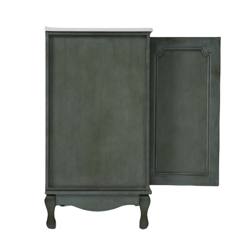 Meuble-lavabo de salle de bain rétro 30 po avec lavabo rectangulaire en céramique, meuble-lavabo avec poignées antiques, meuble de rangement avec pieds en bois d'hévéa et tablettes réglables
