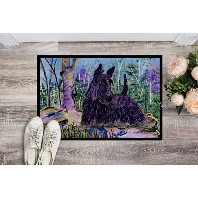 Non-Slip Floral Indoor Doormat