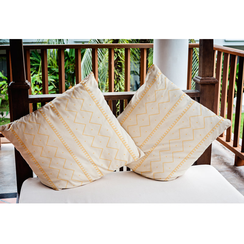 Coussin décoratif d'intérieur/d'extérieur, Jaune maïs, 20 po x 20 po