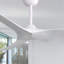 Ventilateur de plafond 52 pouces avec télécommande 6 vitesses et 3 pales en ABS réversible pour moteur de salon