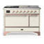 Majestic III Series 48 Inch Dual Fuel Range with 5 Sealed Burners, Griddle, Frenchtop in Burgundy (Natural Gas, Chrome Trim)-1604647912-1604647919-1604647910