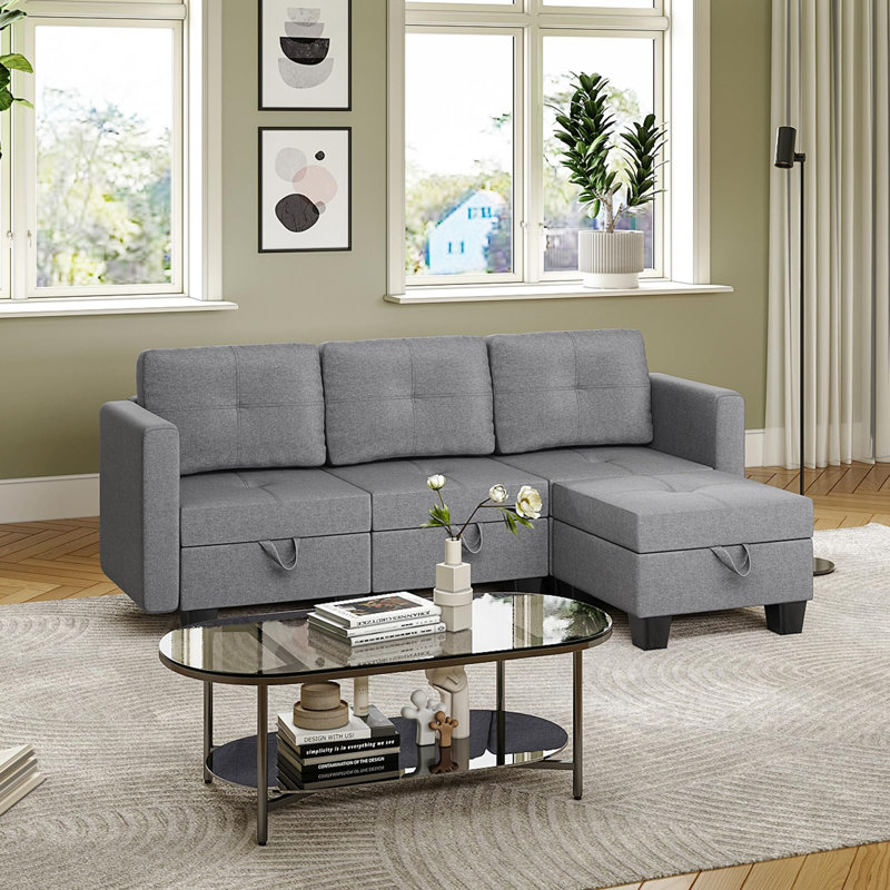 Fabric Corner Sofa, 3