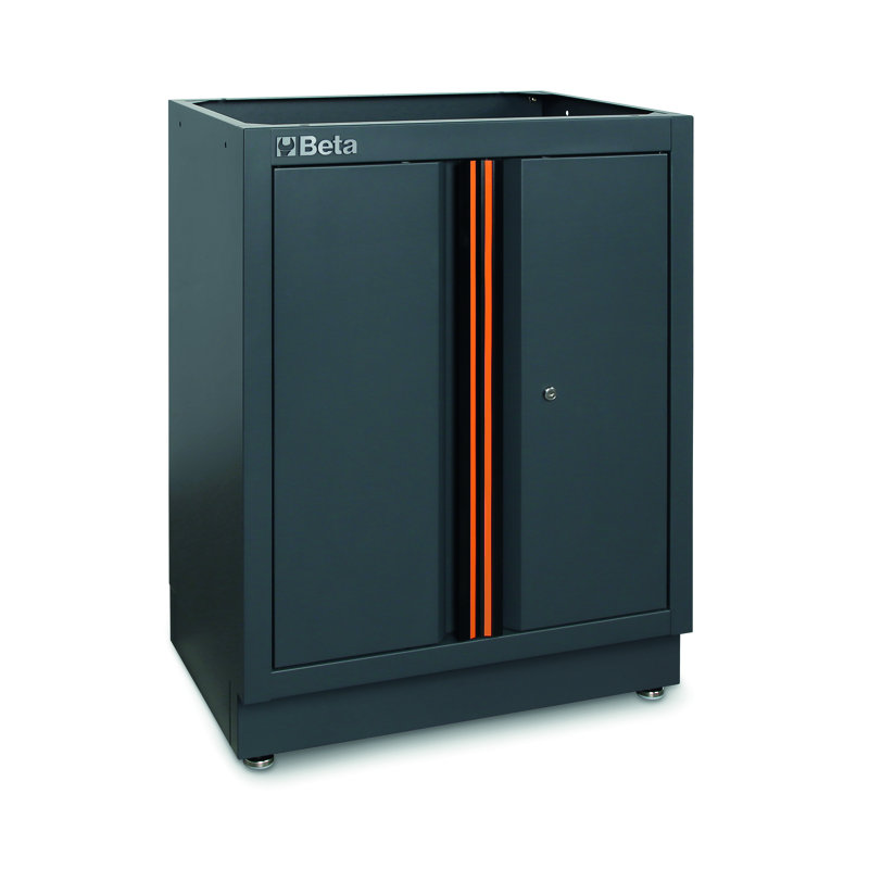 Beta C45PRO BX Garage Tool Storage Cabinet System, Stainless Steel Coated Worktop 77.17" L x 19.49" D x 78.7" H