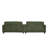 Spacious Modern Green Sectionals With Multifunctional Storage And Led Lighting