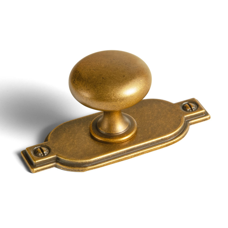 1.18 "  Knob With Spacer(Style G029), Antique Brass