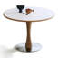 Table ronde en bois massif en panneau de pierre-133691427