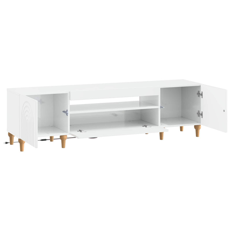 Unfinished with Fireplace Included, High Gloss White