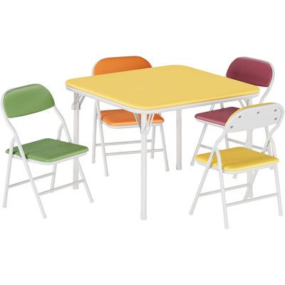 Folding Table & Chairs Set for Kids, Activity Furniture for Classroom & Home