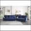 Coussin moelleux en velours bleu 1pc Comfort-218096446