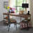 Solid Wood Top Metal Base Writing Desk
