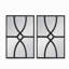 Miroir mural 16 po x 23 po rectangulaire en bois avec cadre noir antique, décoration verticale ou horizontale pour le salon, ensemble de 2-464803713