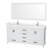 Sheffield 72" Freestanding Double Bathroom Vanity with Cultured Marble Top with 70" Mirror-59388352-59388351