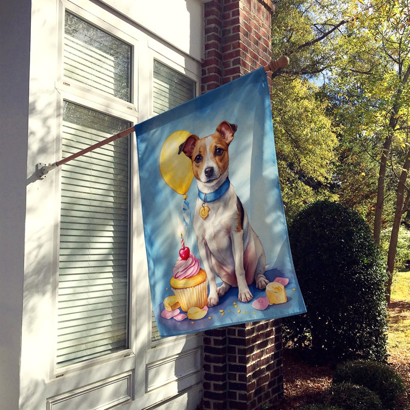 Drapeau «Happy Birthday House», Jack Russell terrier