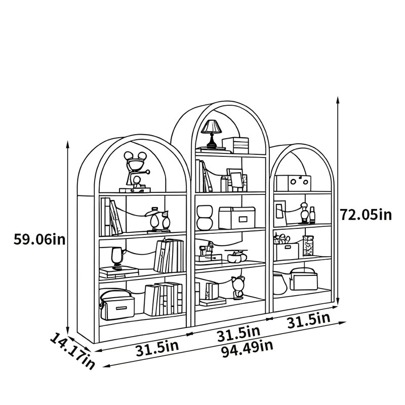 Floor standing bookcase