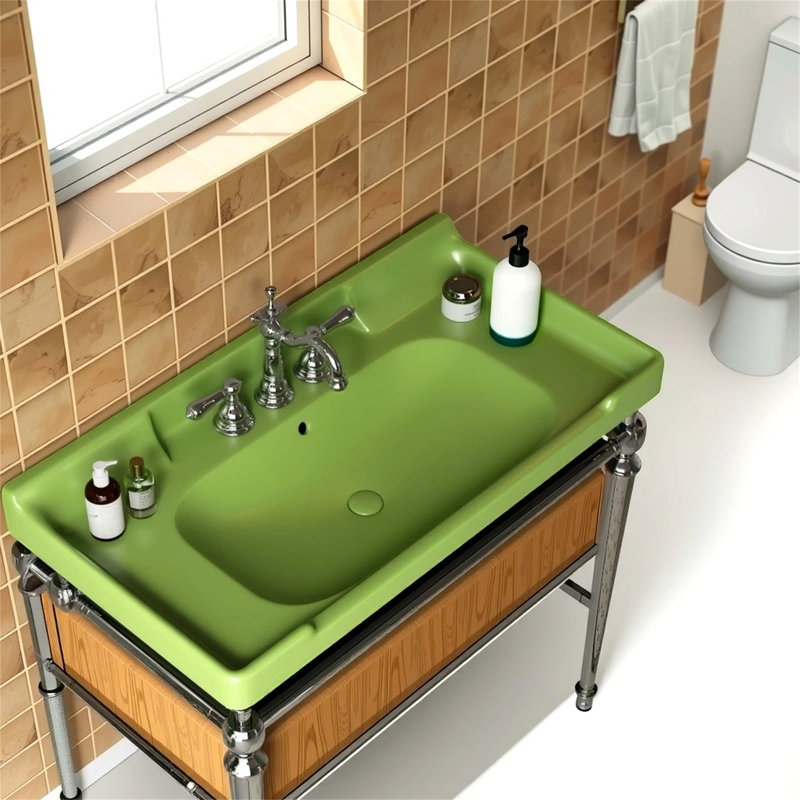 [36" Ceramic Bathroom Basin With 3 Pre-Drilled Holes]– No Cabinet/Faucet | Minimalist Small Space Sink | Durable Glazed Finish​