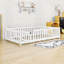 Wooden Floor Bed With Guardrails And Slats-110161428-110161426