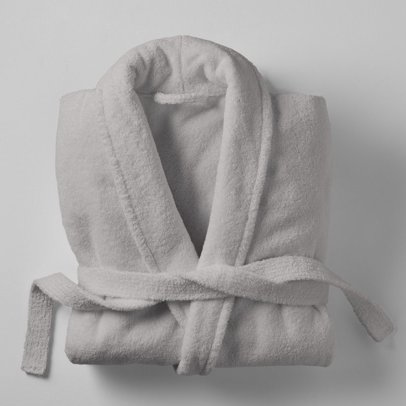 Payten Classic Cotton Bathrobe, Soft Gray, L/XL