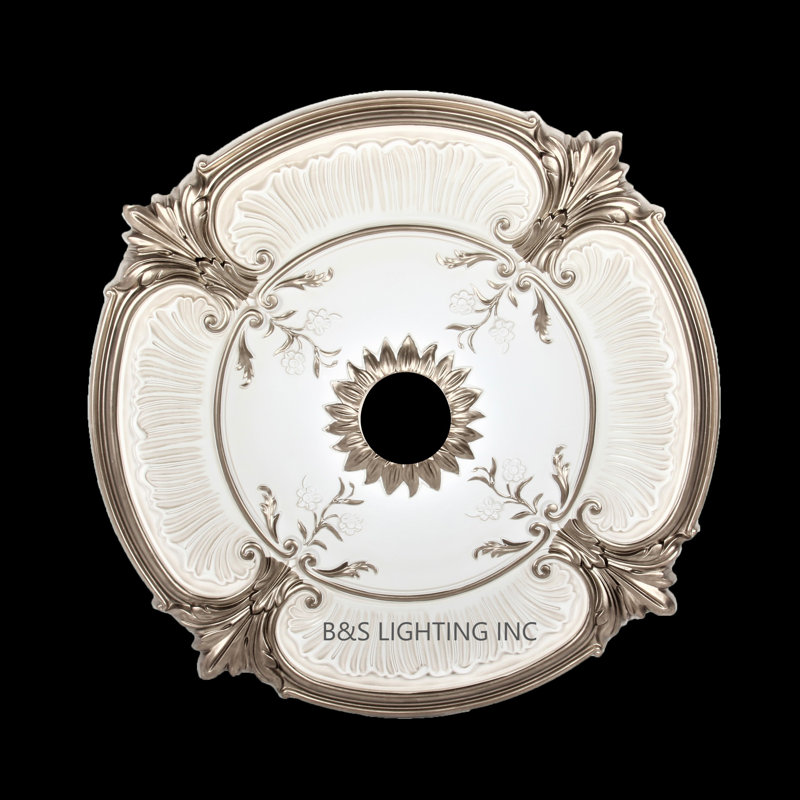Ceiling Medallion, Polished Nickel