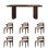 French retro simple rectangular dining table set