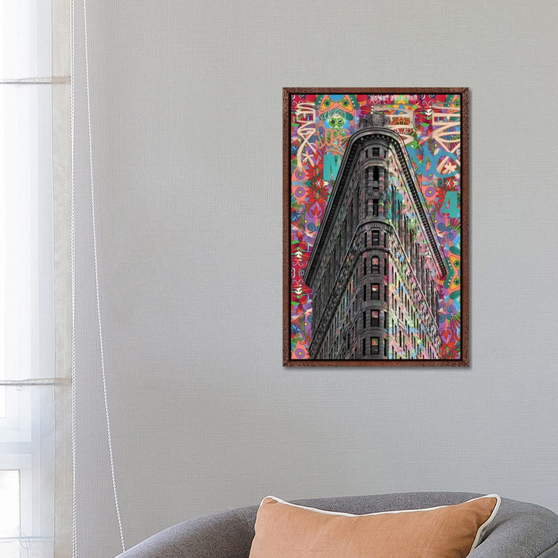Flatiron by Dean Russo - Print on Canvas, 66.04 cm H x 45.72 cm W, Classic Brown Wood Framed