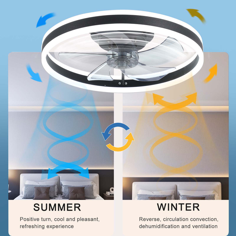 Ventilateur de plafond avec lumières - DEL à intensité variable, Noir
