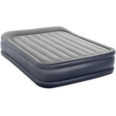 Deluxe Pillow Rest Air Mattress: Fiber-Tech – Twin Size – Built-In Electric Pump – 16.5In Bed Height – 300Lb Weight Capacity by Latitude Run