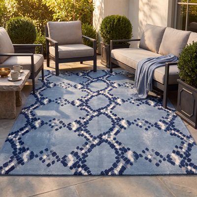 Tapis de salle à manger intérieur de salle à manger d'entrée de couloir exotique et de tapis bleu denim Diddlebury