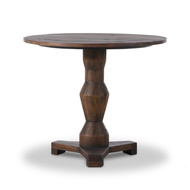 Rivi Solid Wood End Table, Brown