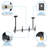 Black Tilt Multi Screen Ceiling Mount for Holds up to 110 lbs