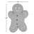 Gingerbread Man Poly Filled Throw Pillow