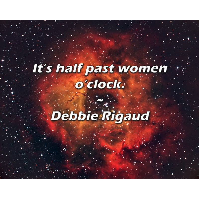 Citation artistique «Il est une heure et demie». Toile tendue par Debbie Rigaud, H 40 po x l 28 po