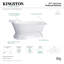 Baignoire de trempage autoportante 67 po. x 30 po. Aqua Eden