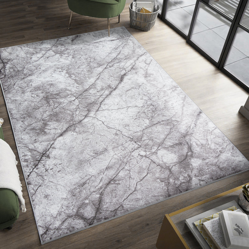 Cevriye Machine -made Area Rug, Grey/Brown/Blue, Rectangular 80 x 150cm