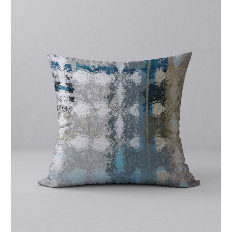 Abstract Reversible Throw Pillow, 18" x 18"