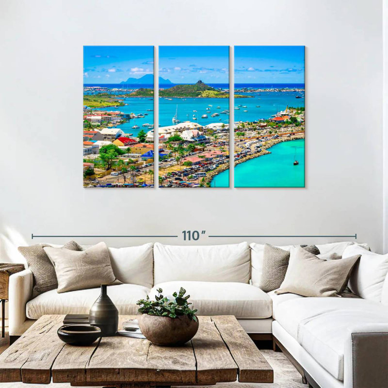Panorama Marigot, H 48 po x l 74 po