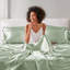 Ensemble de draps en satin infroissable de luxe pour chambre à coucher