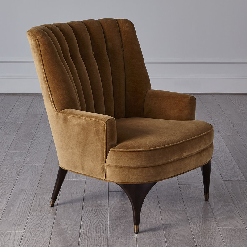 Méridienne en velours 28,5 po Duncan, Velours grillé