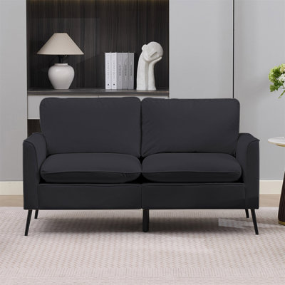 Canapé deux places en cuir à motif pattes de chat, style nordique rétro, léger et luxueux, idéal pour le salon, le balcon ou la chambre. Canapé un endroit décontracté, fauteuil, canapé deux places + ensemble de deux pièces.