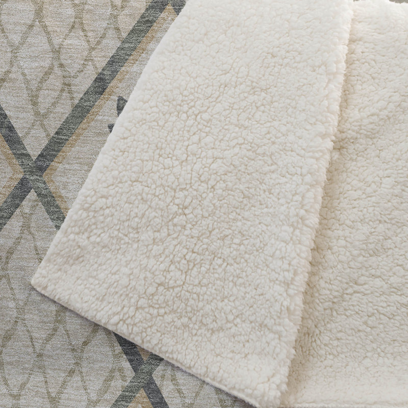 One Pixie Street  Beige 50" x 70" Sherpa Throw Blanket, Beige