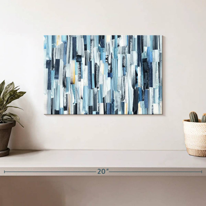 Stries de peinture superposées, H 8 po x l 12 po