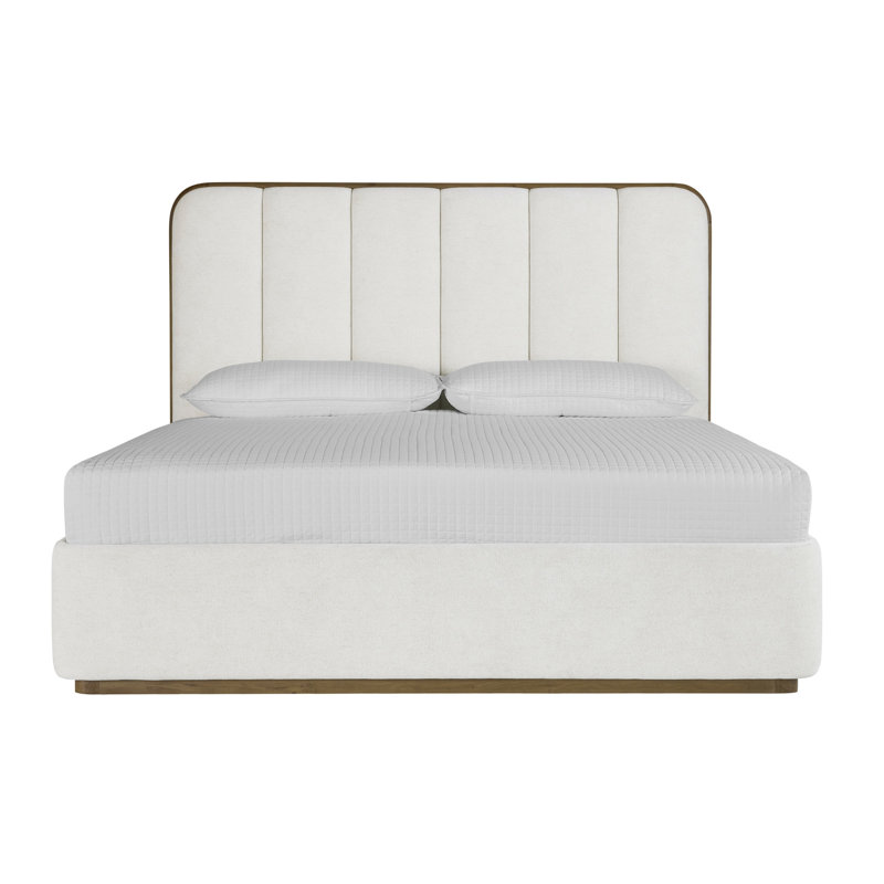 JAMILLE Solid Wood Bed, King, White